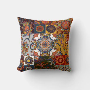 Coussin Carrelage en mosaïque colorée avec Islam, Arabi