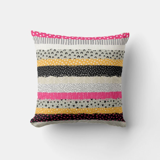 Coussin Carrelage en Patchwork : Conception Versatile Sans (Recto)