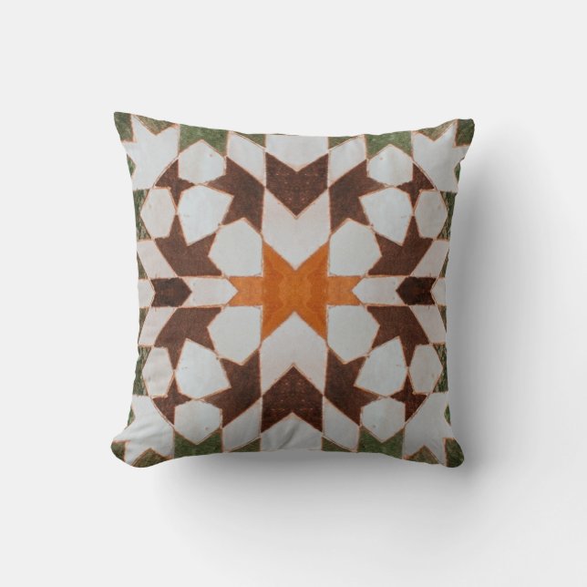 Coussin Carrelage marocain vintage Style désisté (Recto)