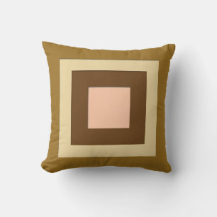 Coussin Carrés en couches du milieu du siècle - bronzage e