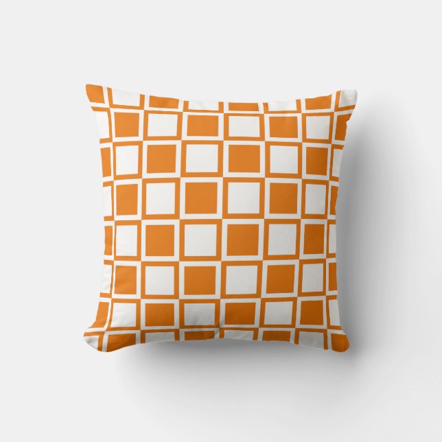 Coussin Carrés gras Mod Orange (Recto)