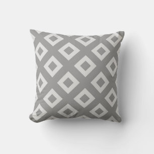 Coussin Carrés gris et blancs