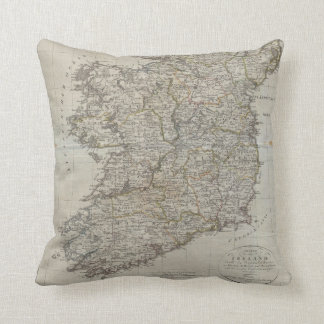 Coussin Carte 1804 de l'Irlande