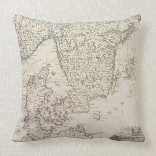 Coussin Carte antique de la Scandinavie