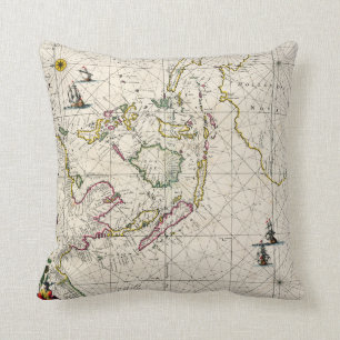 Coussin Carte antique des Indes est