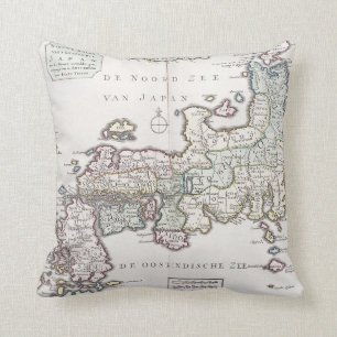 Coussin Carte antique du Japon 1769