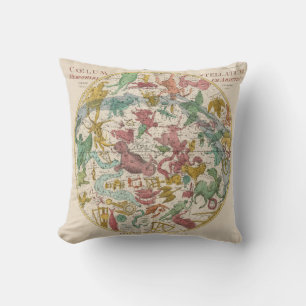 Coussin Carte céleste vintage