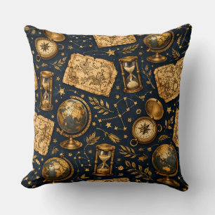 Coussin Carte céleste vintage et motif d'astronomie