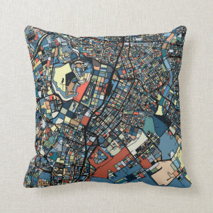 Coussin Carte colorée de Tokyo