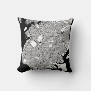 Coussin Carte de Brooklyn New York