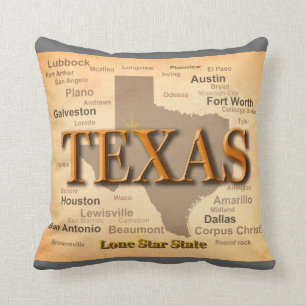 Coussin Carte de cru du Texas