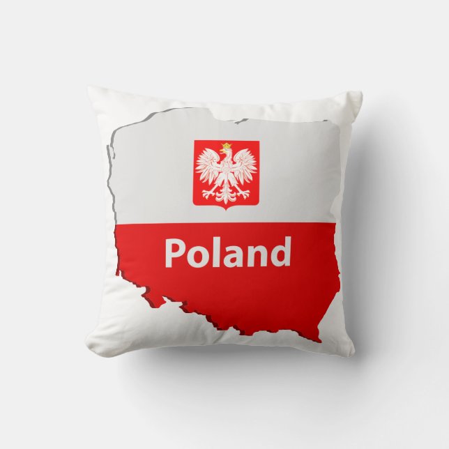 Coussin Carte de la Pologne (Recto)