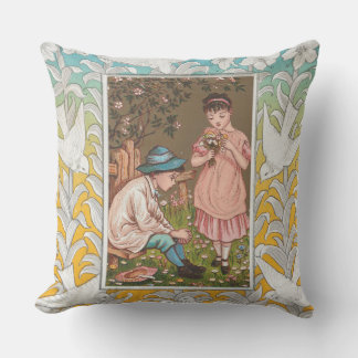 Coussin Carte de la Saint-Valentin de l'ère victorienne, 1