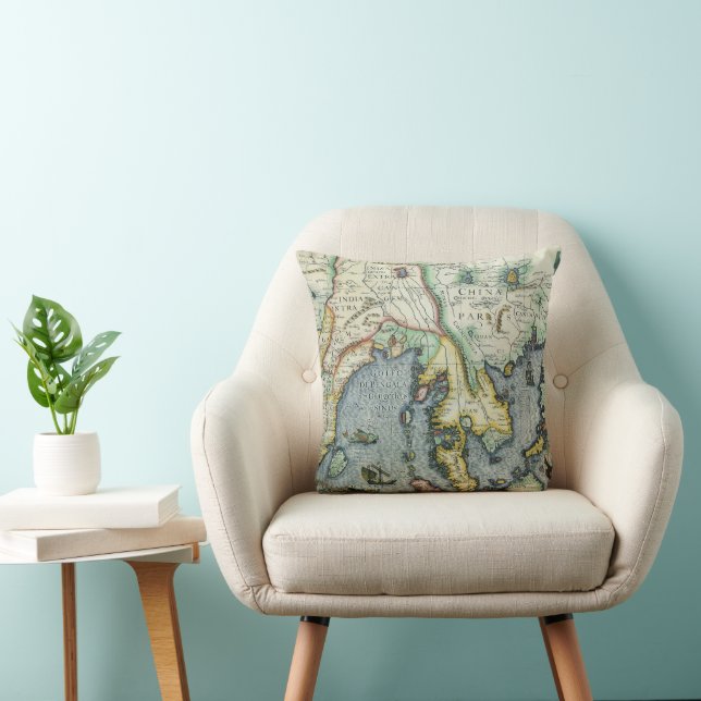 Coussin Carte de l'Asie du Sud-Est antique par Mercator /  (Chaise)