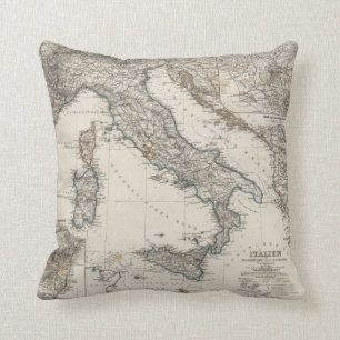 Coussin Carte de l'Italie par Stieler