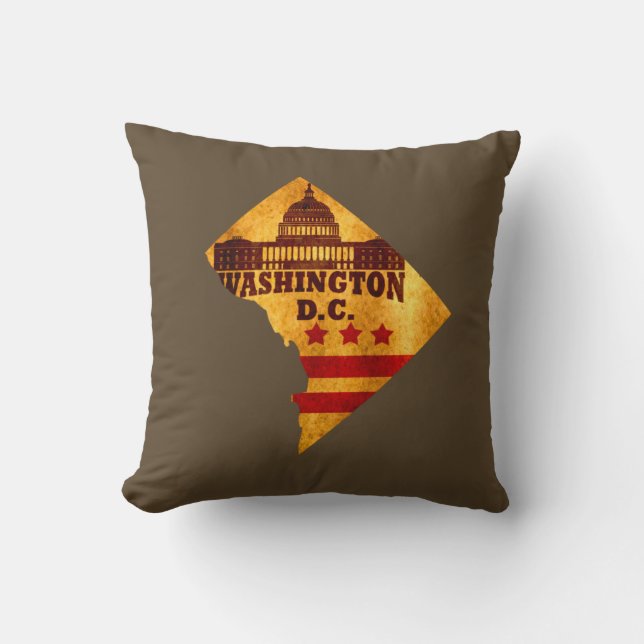 Coussin carte de washington (Recto)