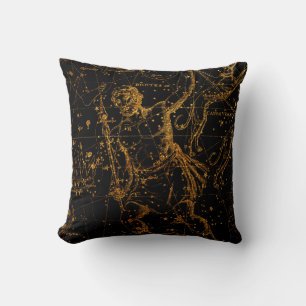 Coussin Carte des étoiles célestes Astrological Gold Hercu