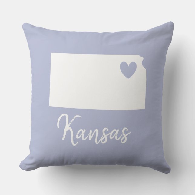 Coussin Carte d'état du Kansas   (Recto)