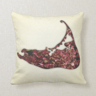 Coussin Carte d'hortensia d'île de Nantucket