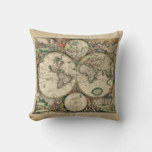Coussin Carte du monde antique