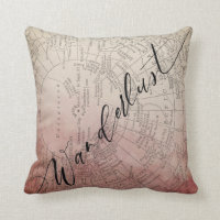 Carte du Vintage voyage d'aquarelle Wanderlust Red