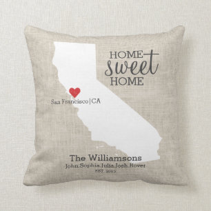 Coussin Carte faite sur commande à la maison douce de