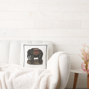 Coussin Carte Jumbo Circus Elephant Retro Die-Cut vintage