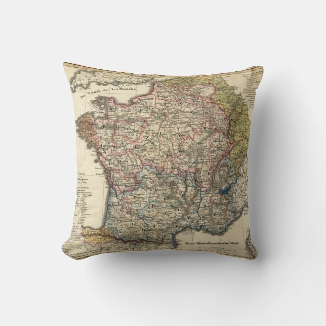 Coussin Carte linguistique de la France (Recto)