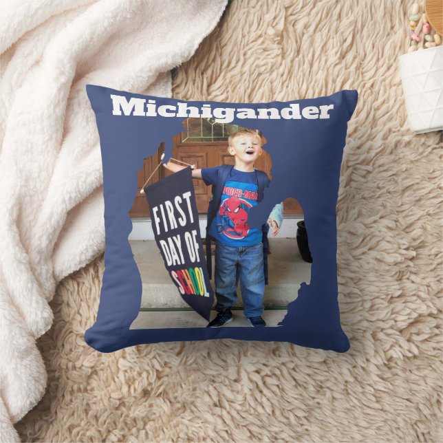 Coussin Carte Michigan Photo Michigander (Couverture)