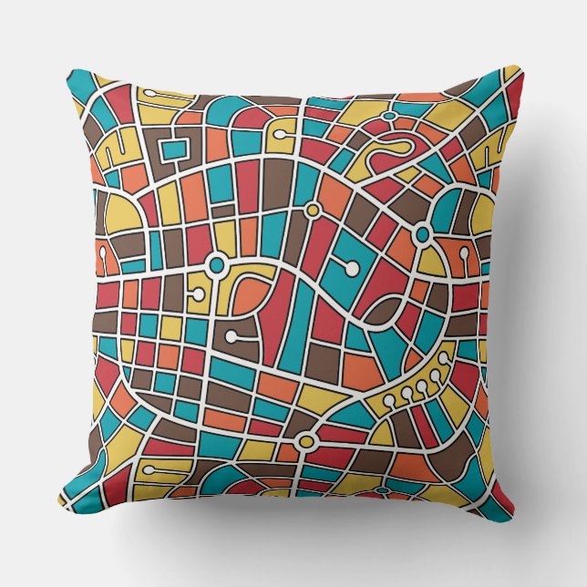 Coussin Carte Motif 030520 - Couleurs 03 (Recto)