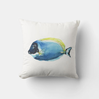 Coussin Carte postale de Poisson Tang Bleu Poudre
