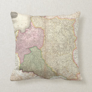 Coussin Carte vintage de la Pologne (1818)