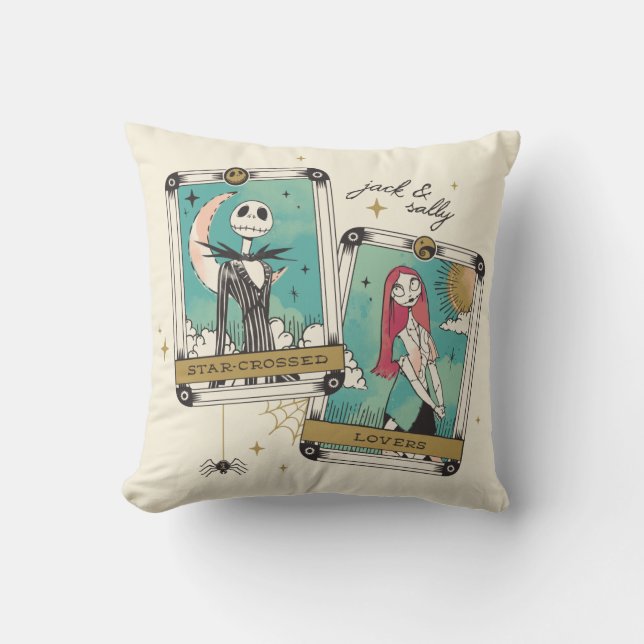 Coussin Cartes de Tarot Jack & Sally Star Crossed Lovers (Recto)