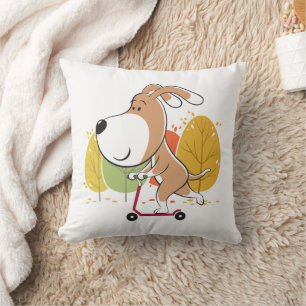Coussin Cartographier Chien mignon Chien Chien Puppy Kick