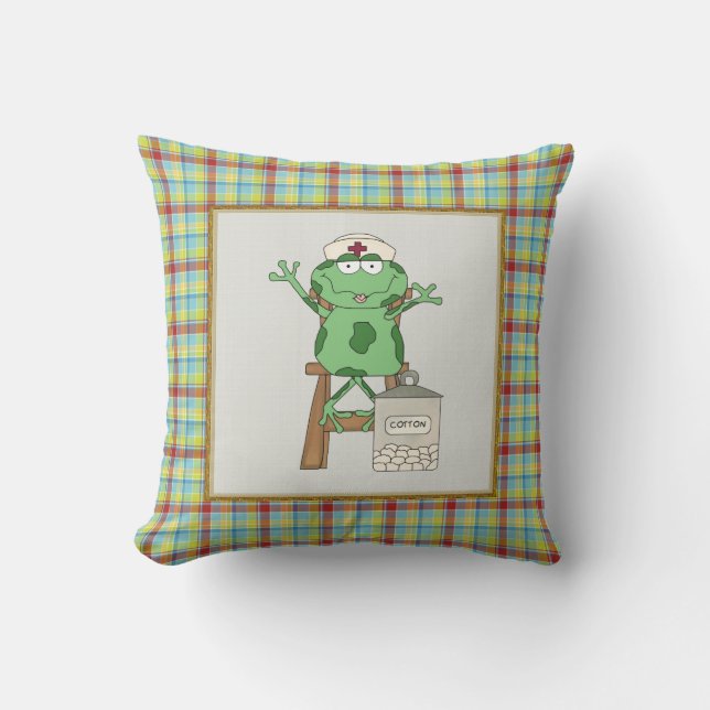 Coussin Cartoon Nurse Frog Jeu amusant Pillow (Recto)