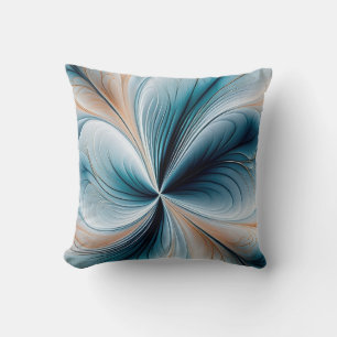 Coussin Cascade Floral - Débit Abstrait de Teinte Douce et