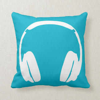 Coussin casque bicolore (blanc/Turquoise/noir)
