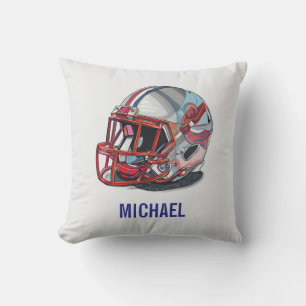 Coussin Casque de football Pop Art Nom motivationnel