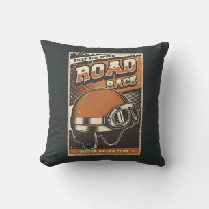 Coussin Casque de moto Retro Vintage Classic Grunge