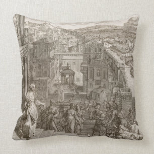 Coussin Cassandra prévoit les Trojan leur destin et est