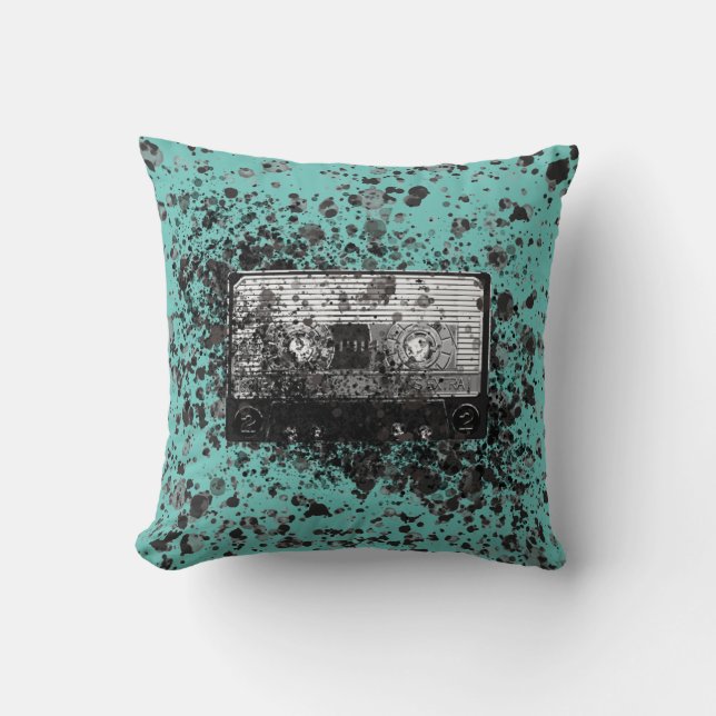Coussin Cassette audio rétro (Recto)