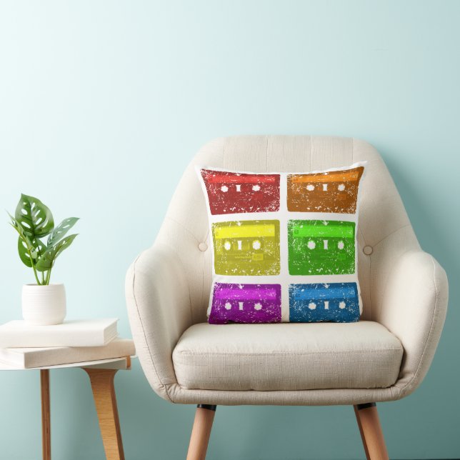 Coussin Cassette, je suis cette vieille (Chaise)