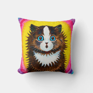 Coussin Cat à Rainbow, Louis Wain