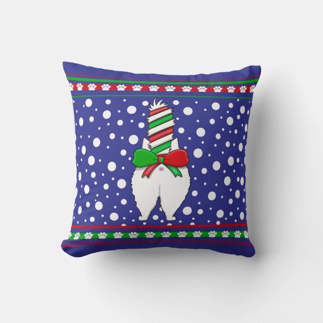 Coussin Cat Butt Christmas Green (Recto)