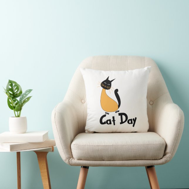Coussin Cat Day Cat (Chaise)