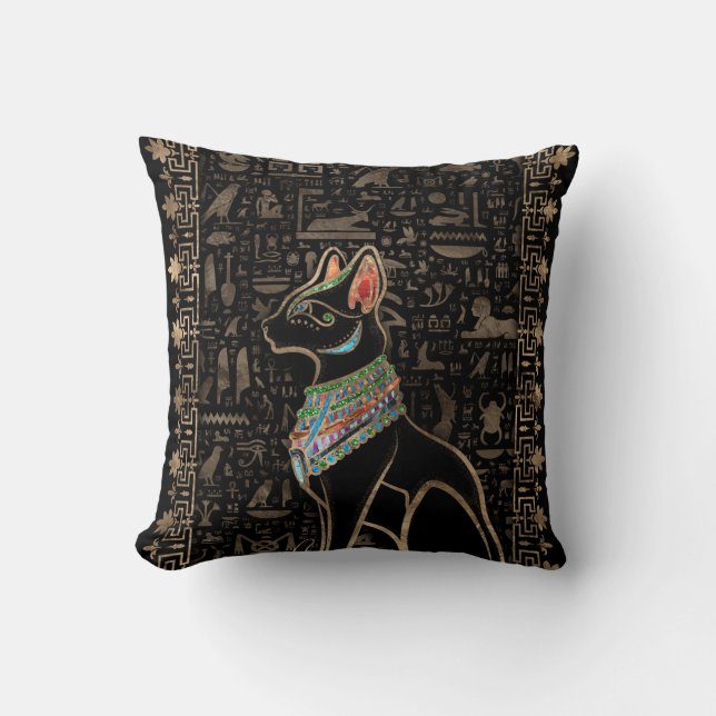 Coussin Cat égyptien - Bastet (Recto)