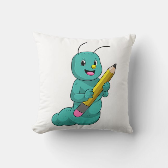 Coussin Caterpillar avec crayon (Recto)