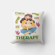 Cats Are My Therapy – Cute Cat Lover Design