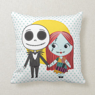 Coussin Cauchemar avant Noël Jack & Sally Emoji
