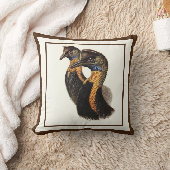 Coussin Causses nordiques, oiseaux Vintages (Couverture)
